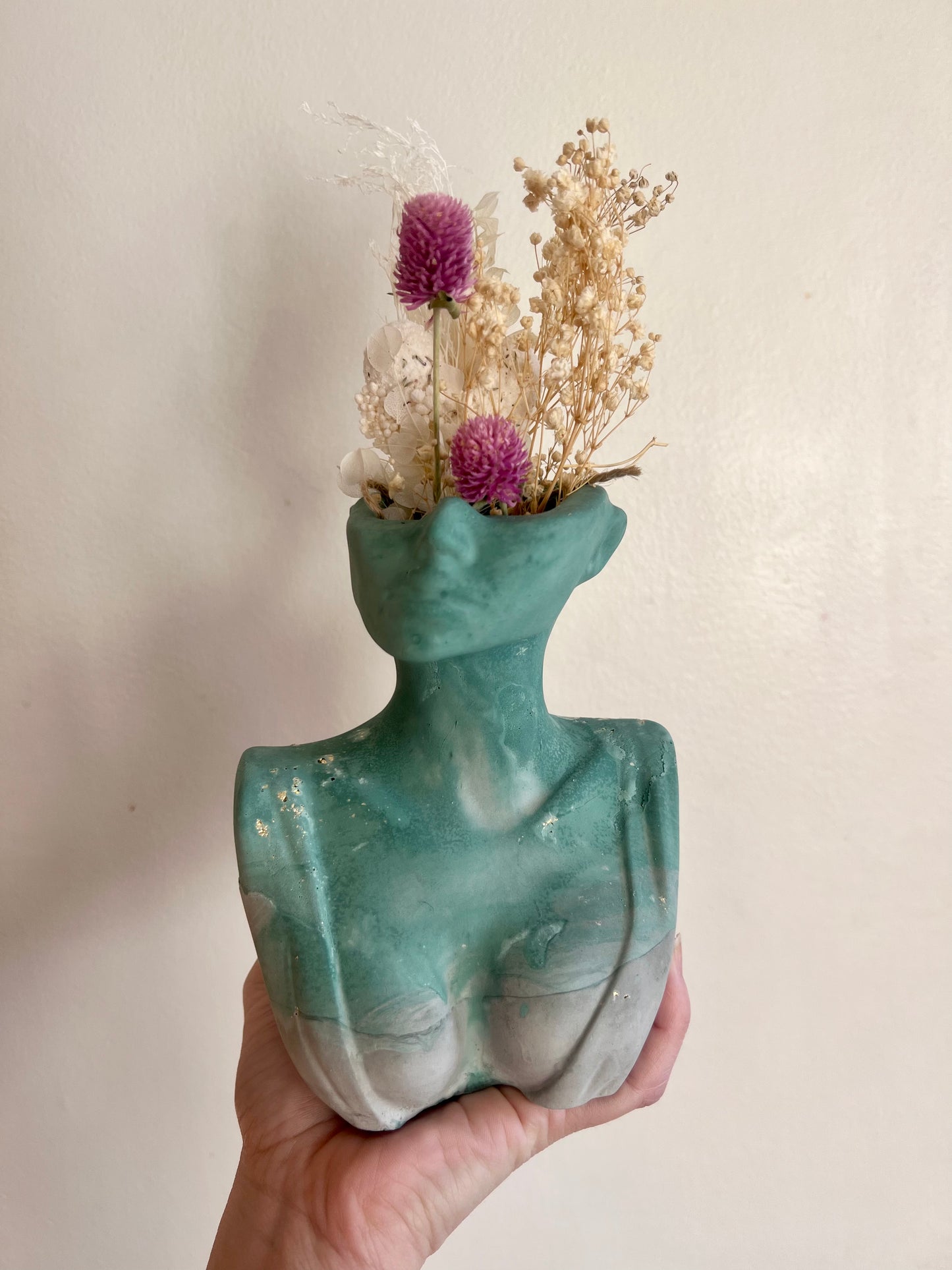Sea Green Face Vase