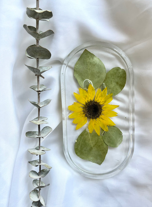 Simple Sunflower Trinket Tray