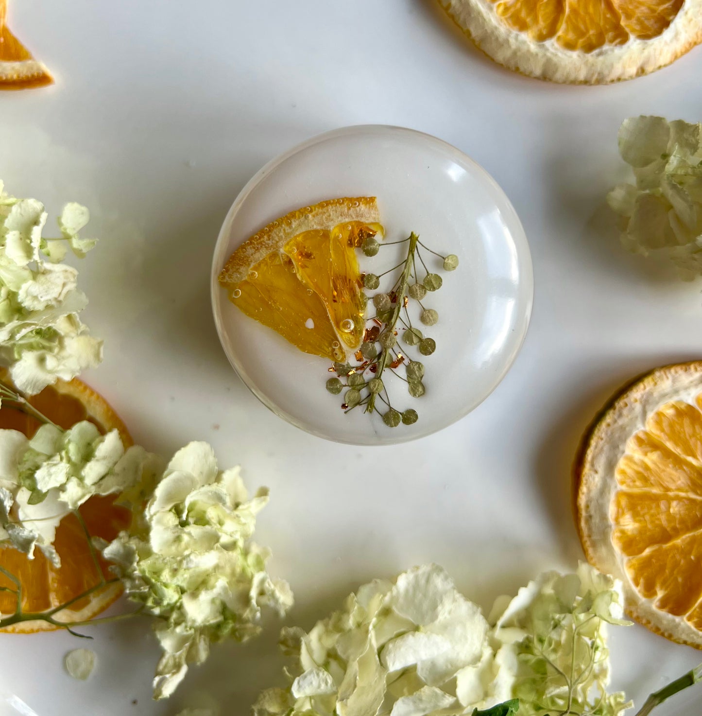 White, Orange, Greenery #1