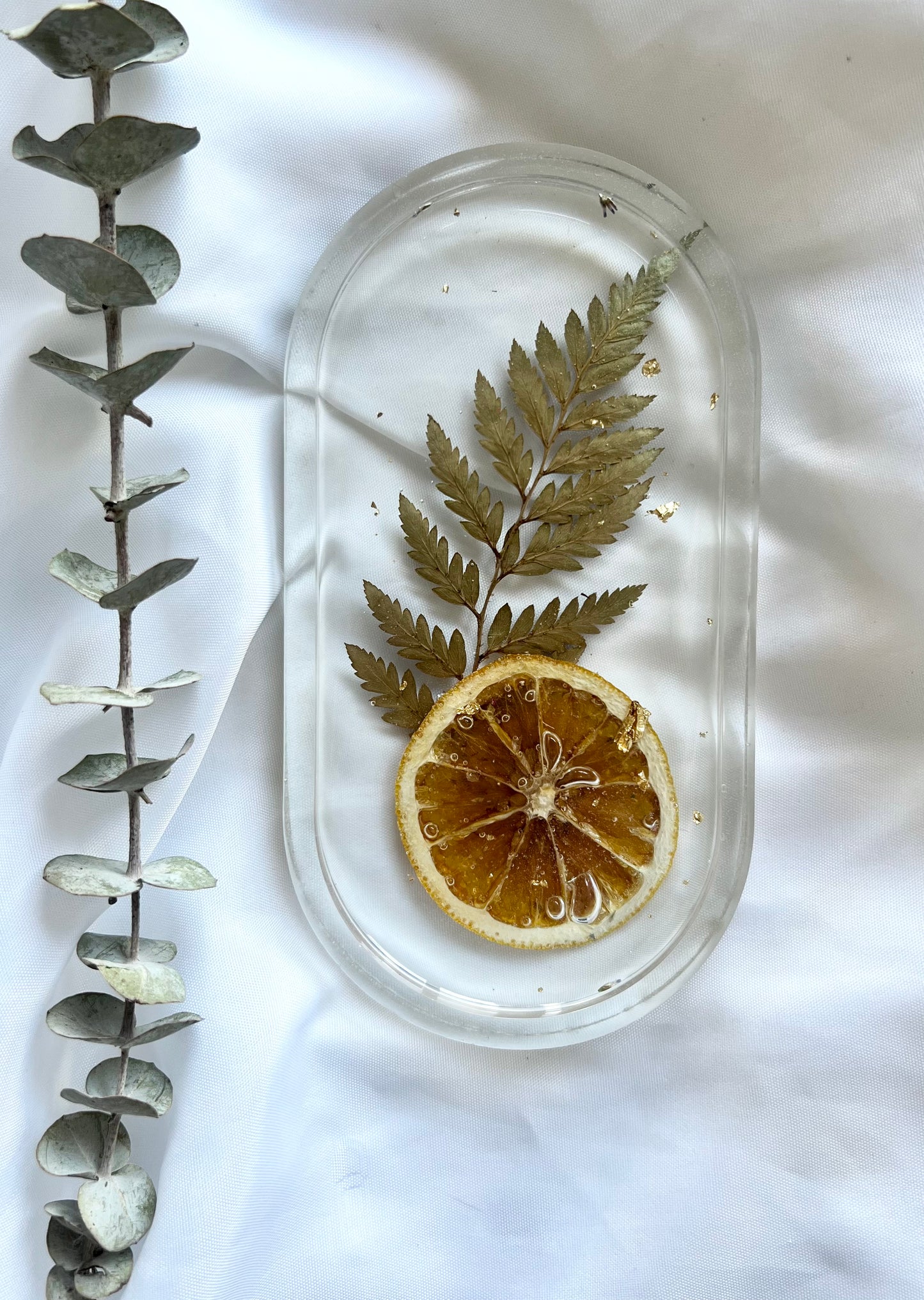 Orange Slice and Fern Trinket Tray