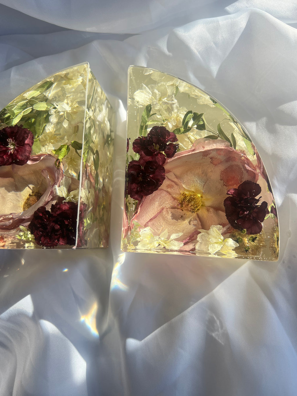 Floral Preservation Bookends