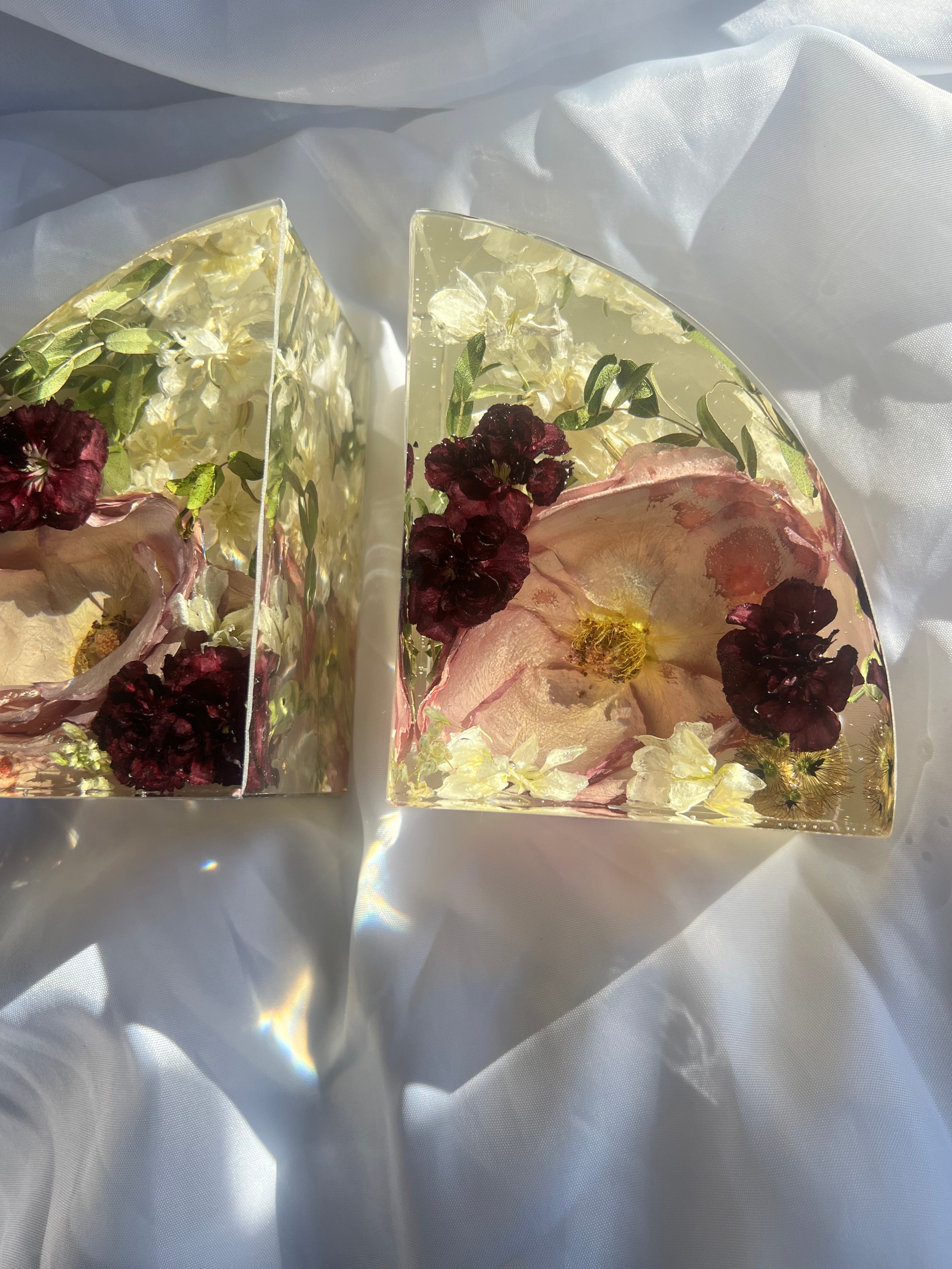 Floral Preservation Bookends