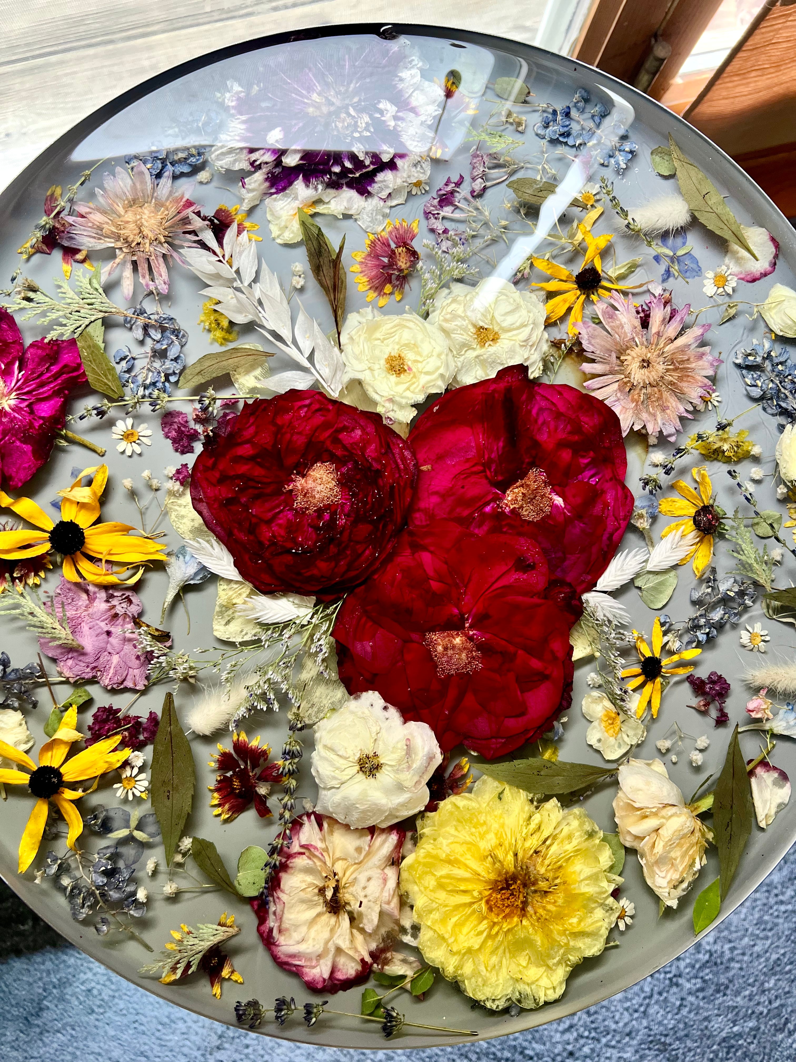 Floral Preservation Side Table