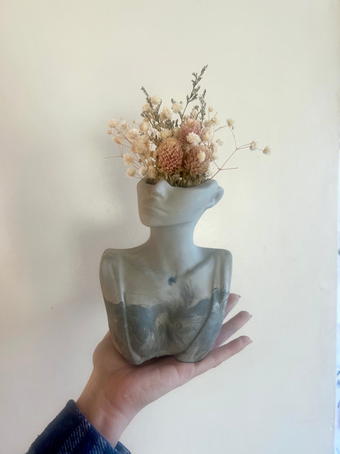 Marble Swirl Face Vase