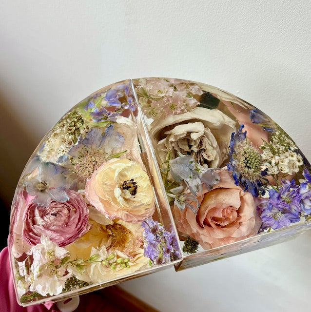 Floral Preservation Bookends