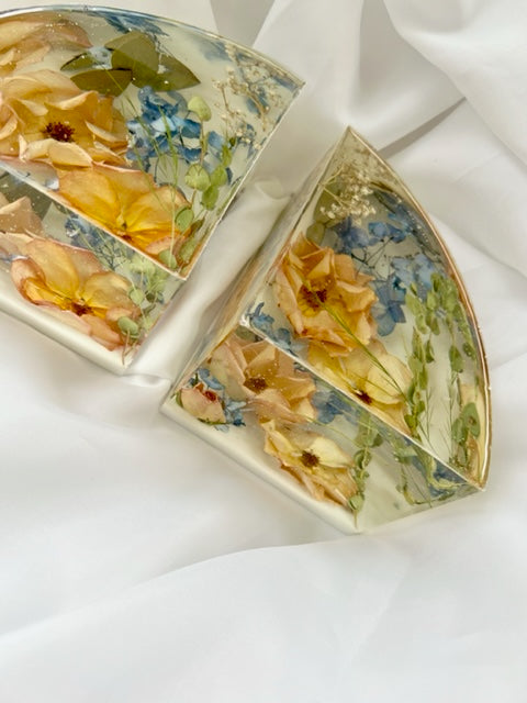 Floral Preservation Bookends